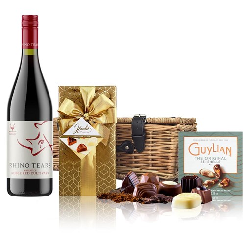 Rhino Tears Noble Red Cultivars 75cl Red Wine And Chocolates Hamper